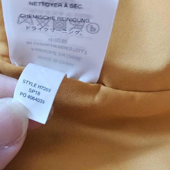 Madewell Yellow Silk Fleur Bow-Back Dress in Butterfly Garden Floral XS - Picture 12 of 13